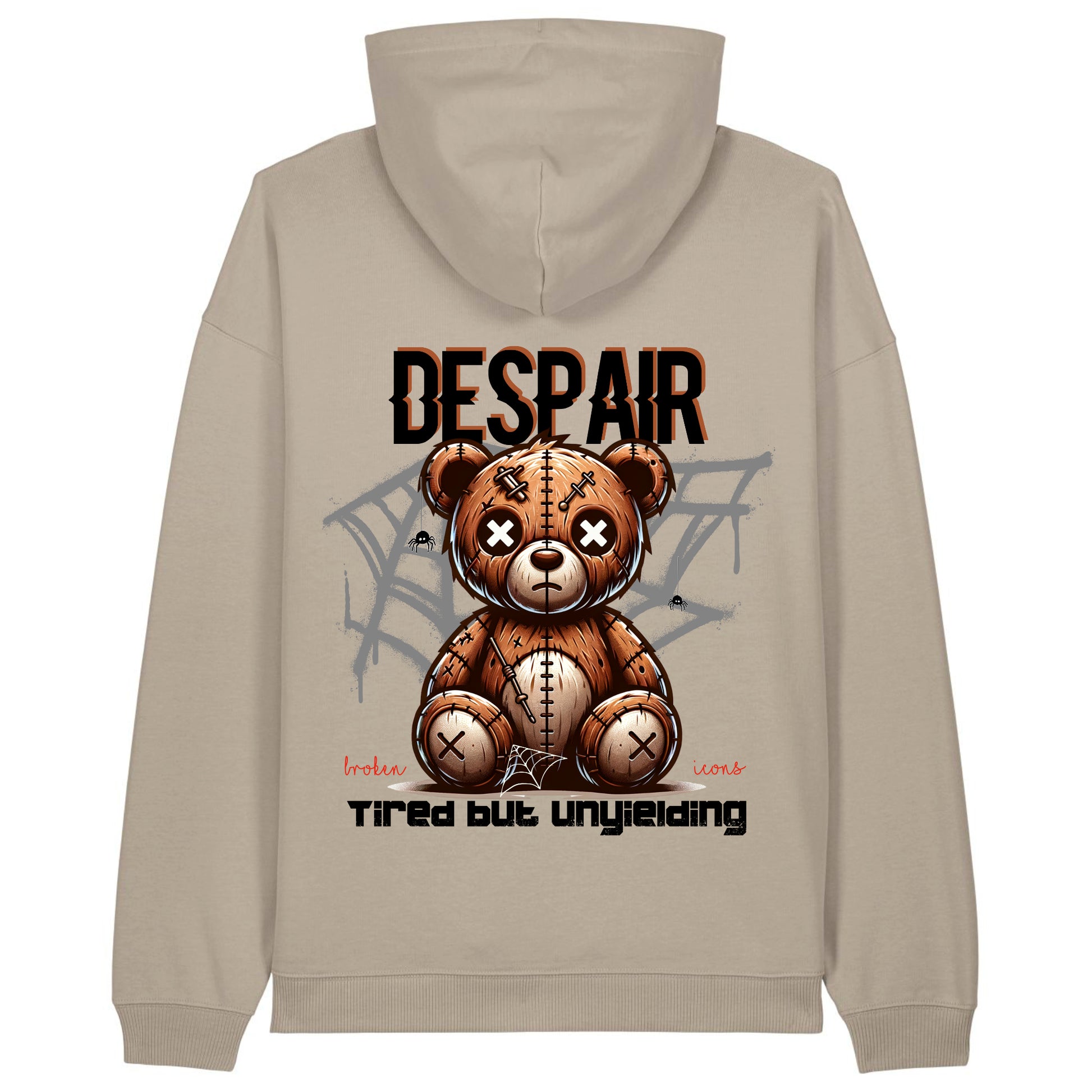 Despair - Organic Heavy Oversized Unisex Hoodie Stone