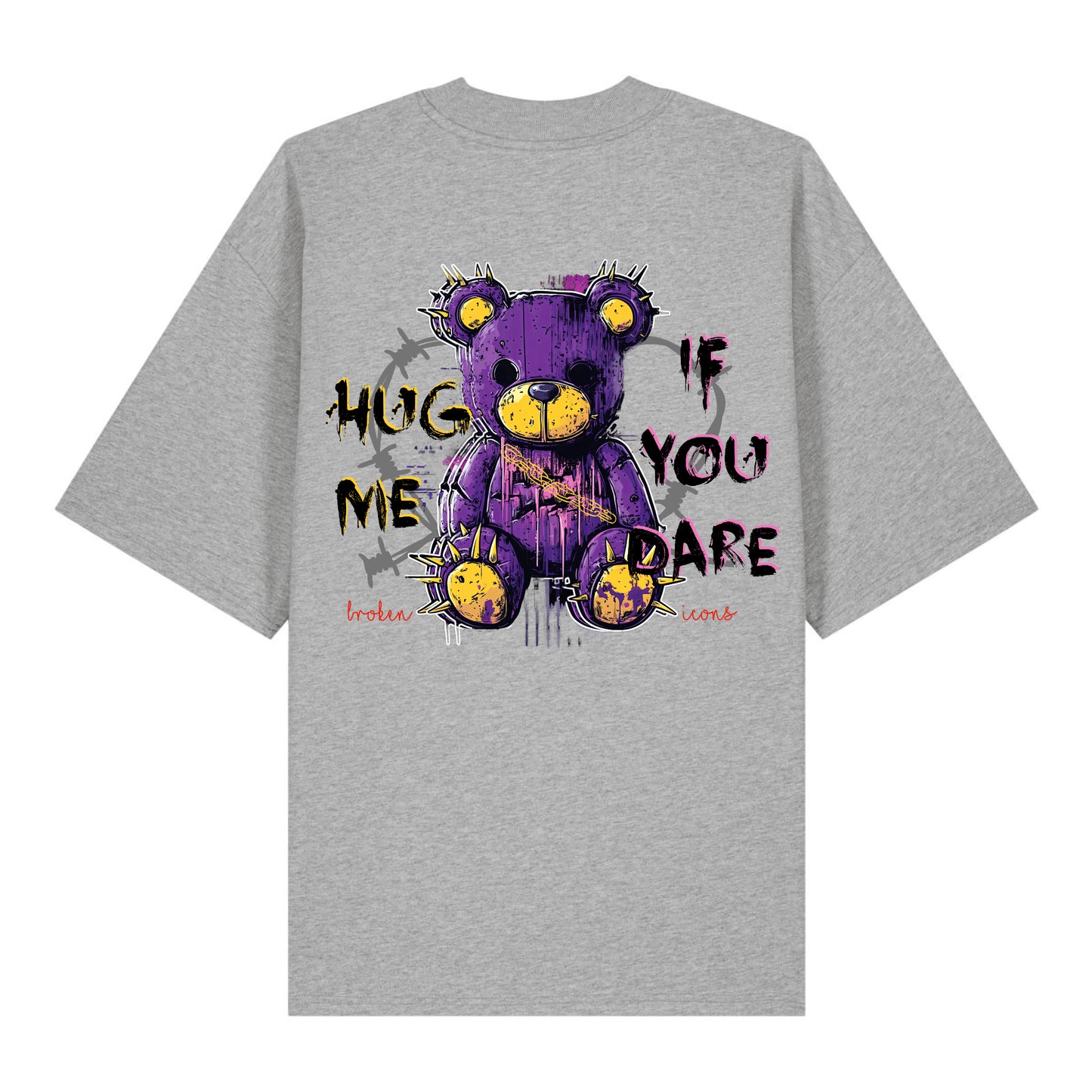 Hug Me - Organic Heavy Oversized Unisex Shirt Heather Grey