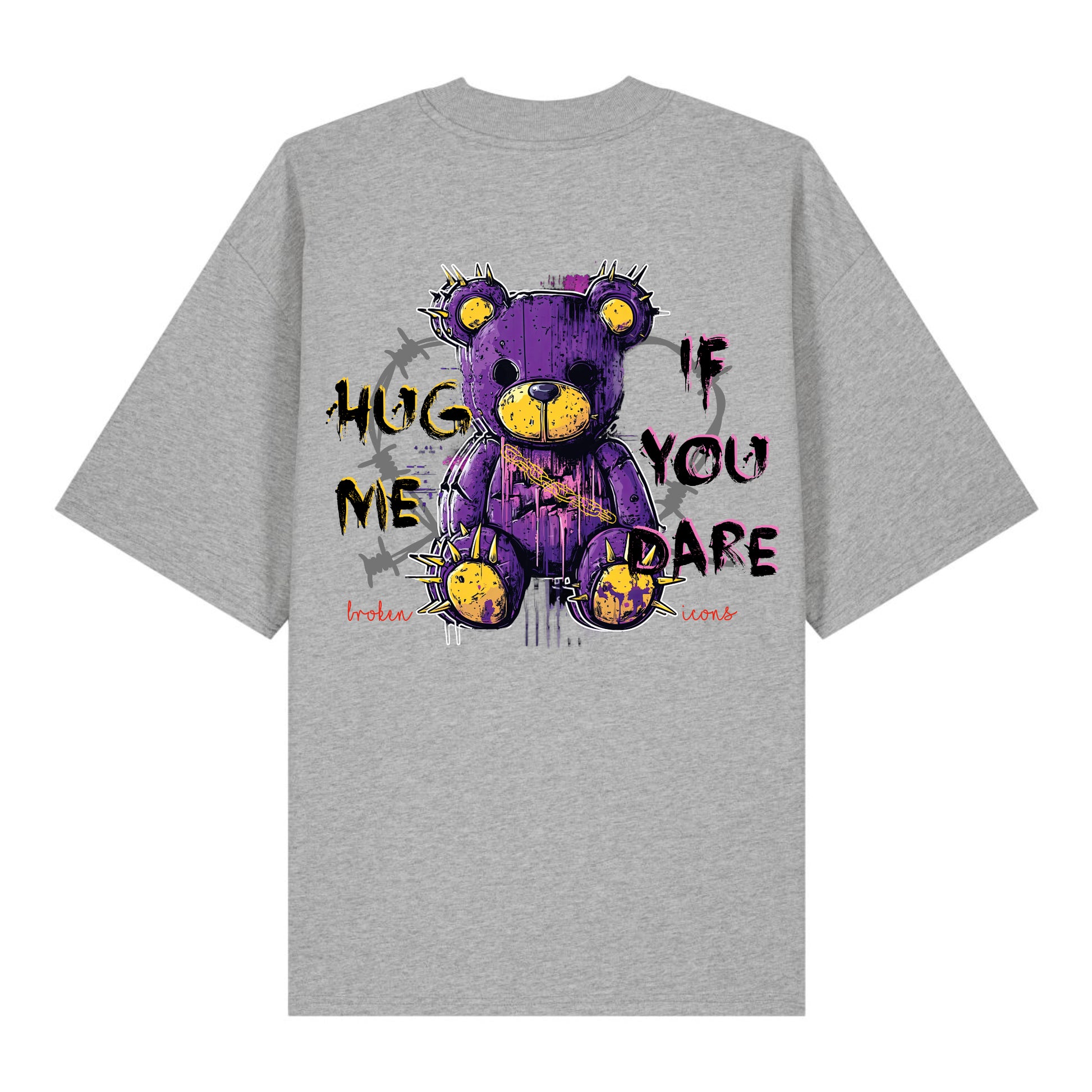 Hug Me - Organic Heavy Oversized Unisex Shirt Heather Grey