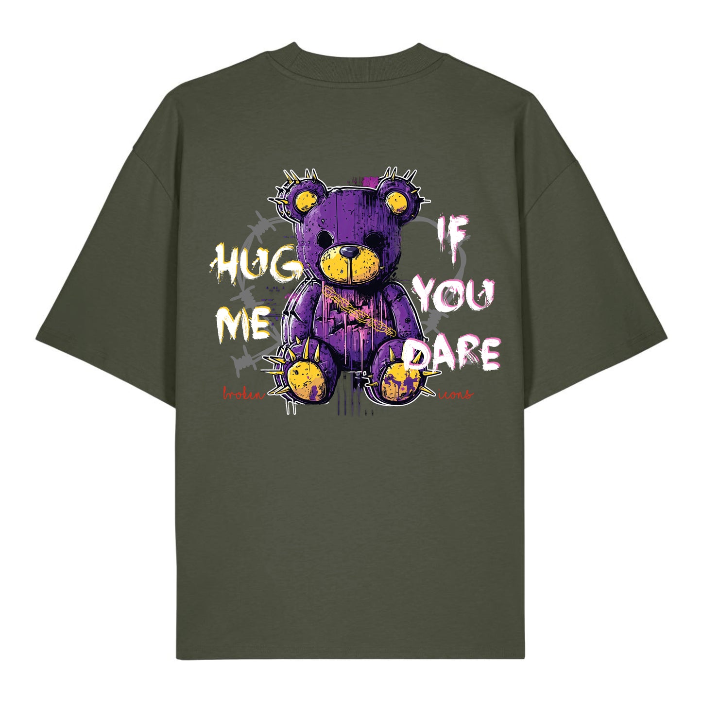 Hug Me - Organic Heavy Oversized Unisex Shirt Khaki