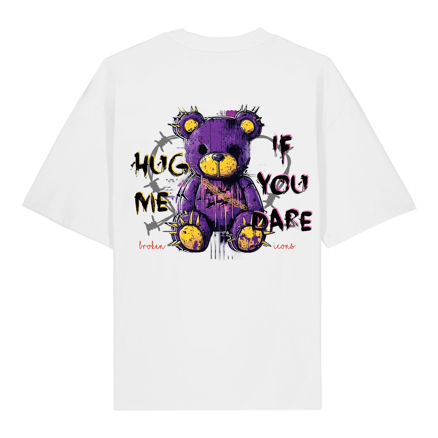 Hug Me - Organic Heavy Oversized Unisex Shirt White