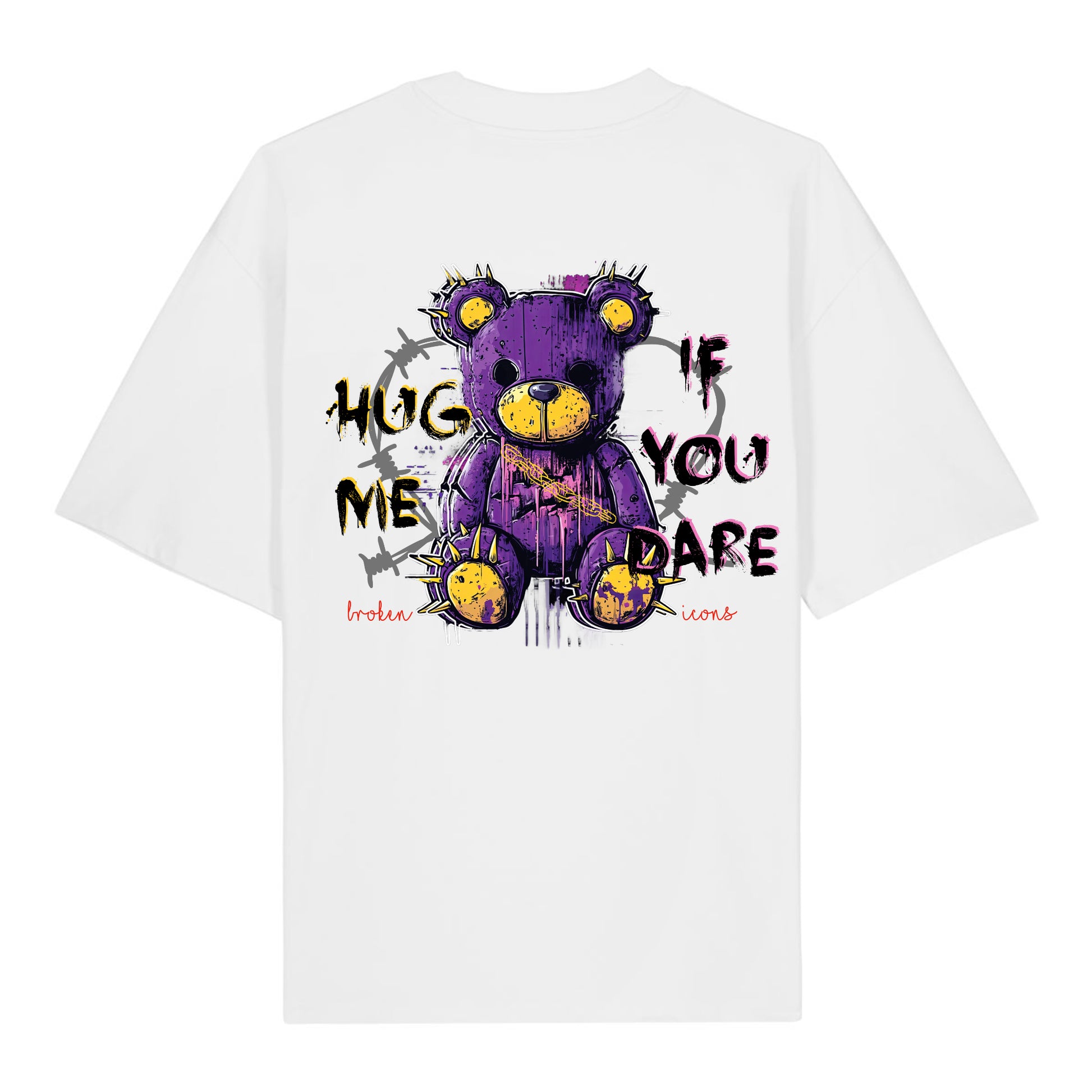Hug Me - Organic Heavy Oversized Unisex Shirt White
