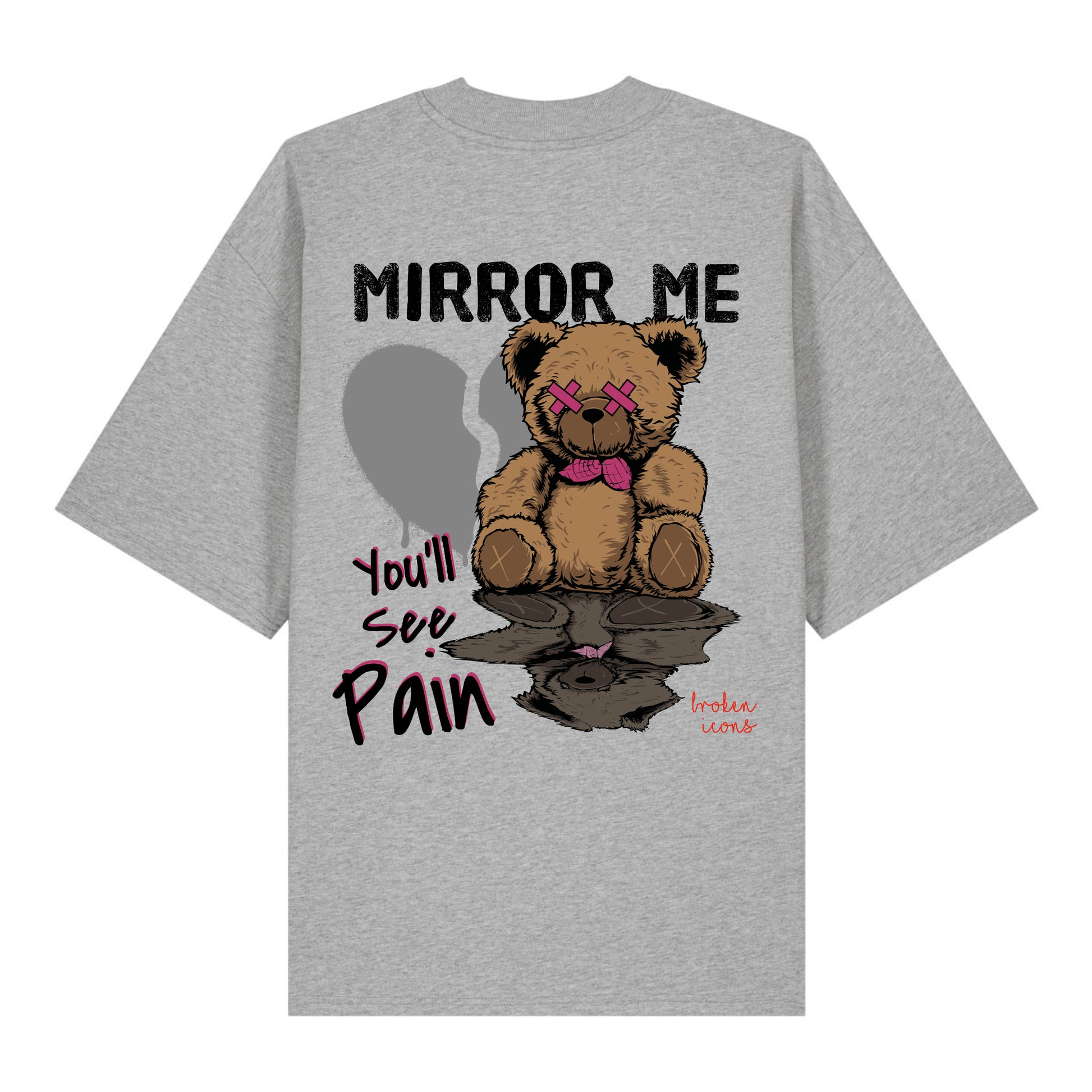Mirror Me - Organic Heavy Oversized Unisex Shirt Heather Grey