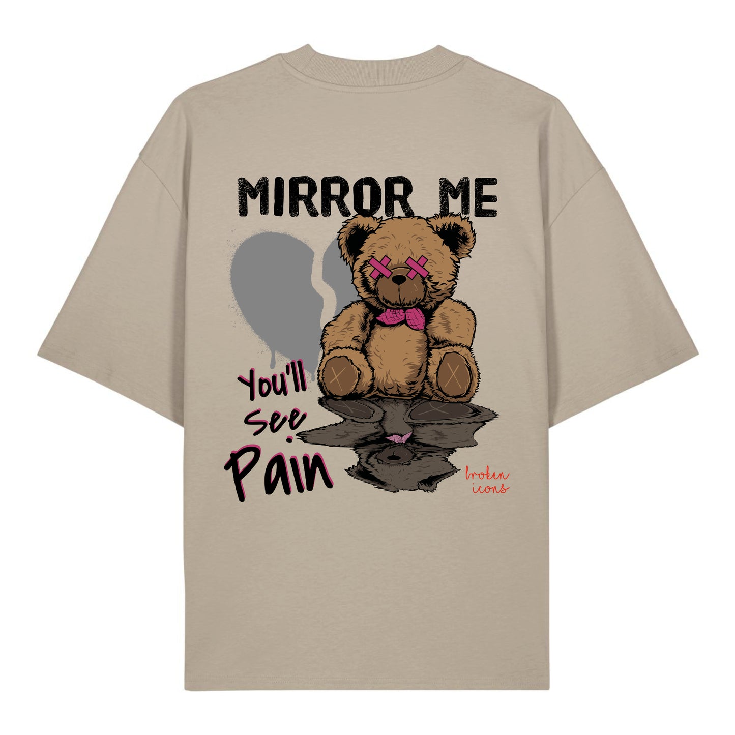 Mirror Me - Organic Heavy Oversized Unisex Shirt Stone