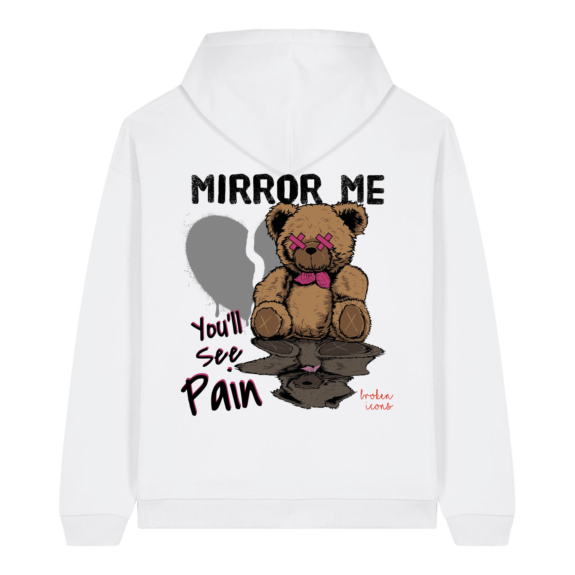 Mirror Me - Organic Heavy Oversized Unisex Hoodie White