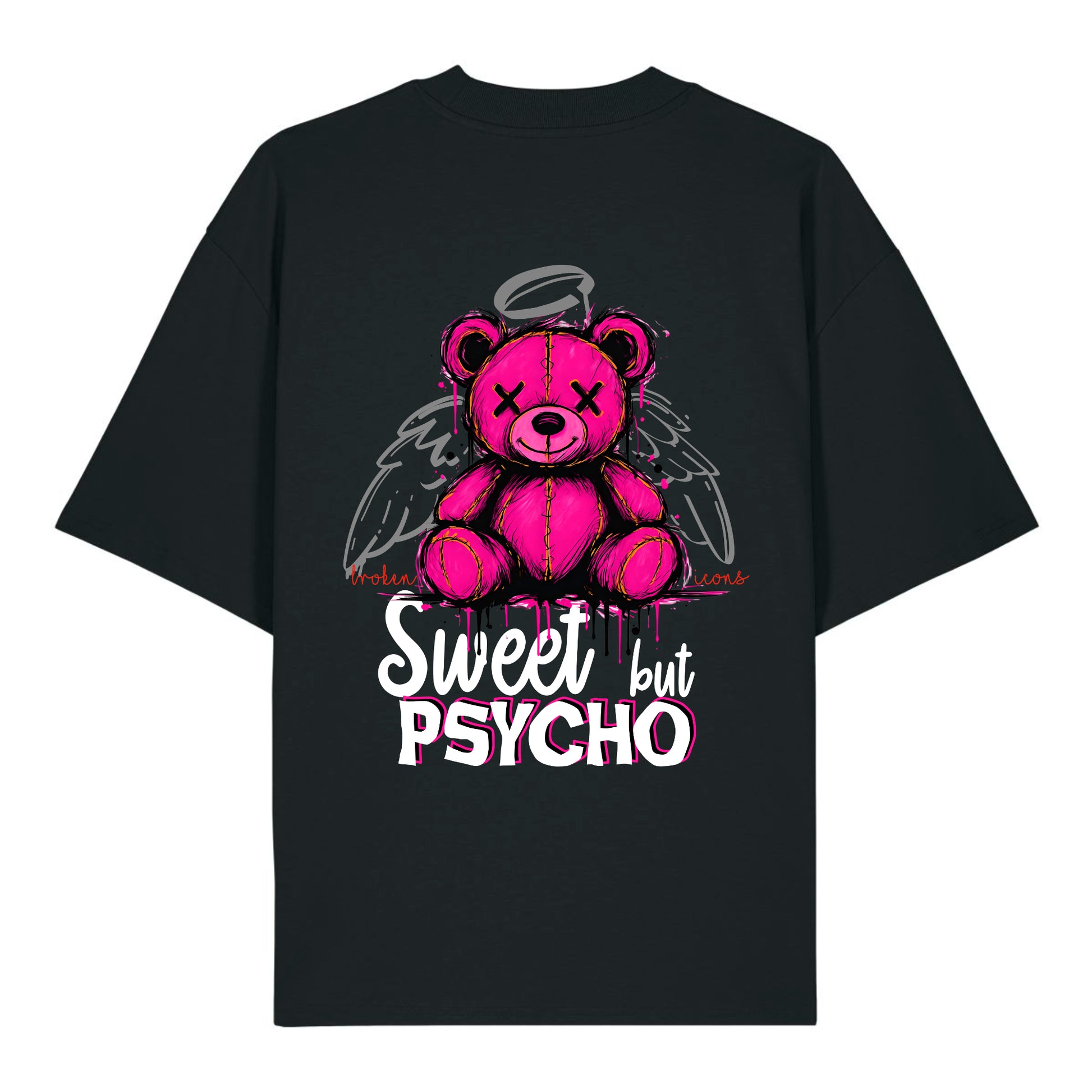 Sweet but Psycho - Organic Heavy Oversized Unisex Shirt Black