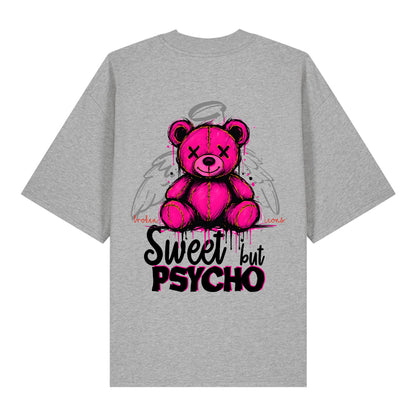 Sweet but Psycho - Organic Heavy Oversized Unisex Shirt Heather Grey