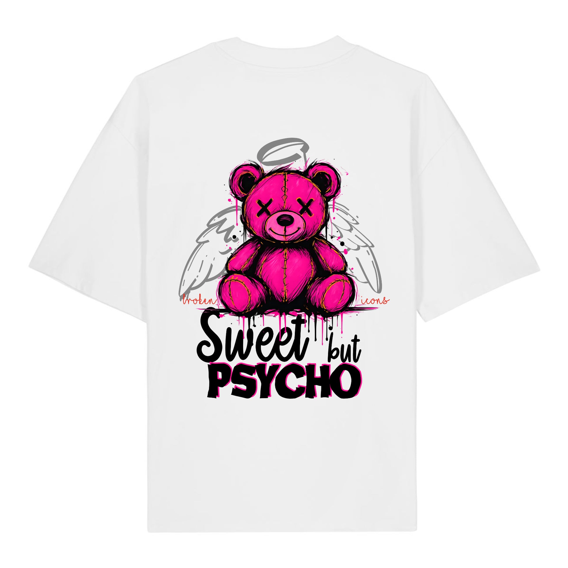 Sweet but Psycho - Organic Heavy Oversized Unisex Shirt White