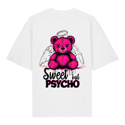 Sweet but Psycho - Organic Heavy Oversized Unisex Shirt White