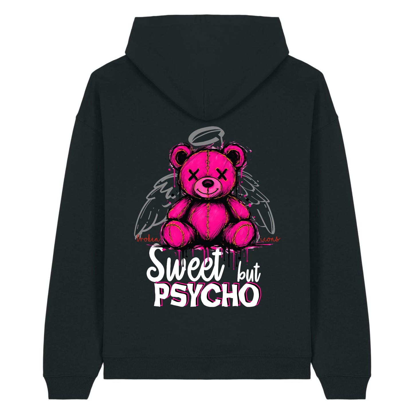 Sweet but Psycho - Organic Heavy Oversized Unisex Hoodie Black