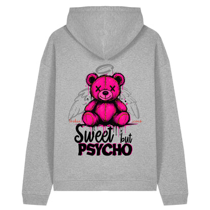 Sweet but Psycho - Organic Heavy Oversized Unisex Hoodie Heather Grey