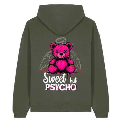 Sweet but Psycho - Organic Heavy Oversized Unisex Hoodie Khaki