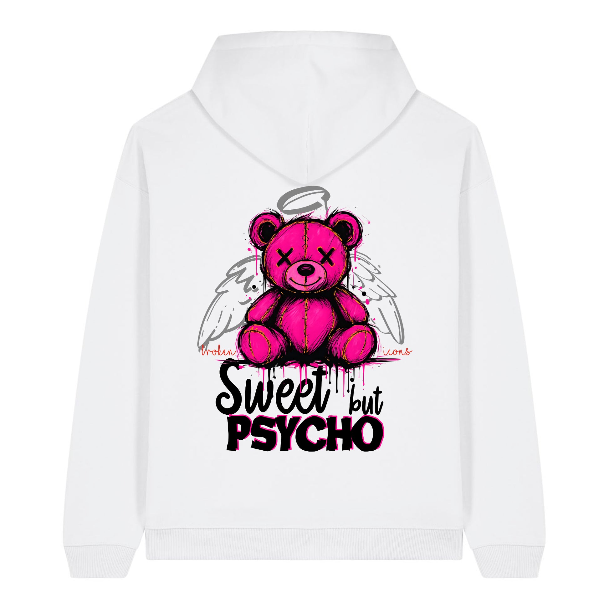 Sweet but Psycho - Organic Heavy Oversized Unisex Hoodie White