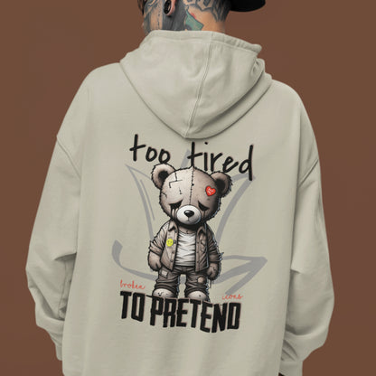 Too tired - Organic Heavy Oversized Unisex Hoodie