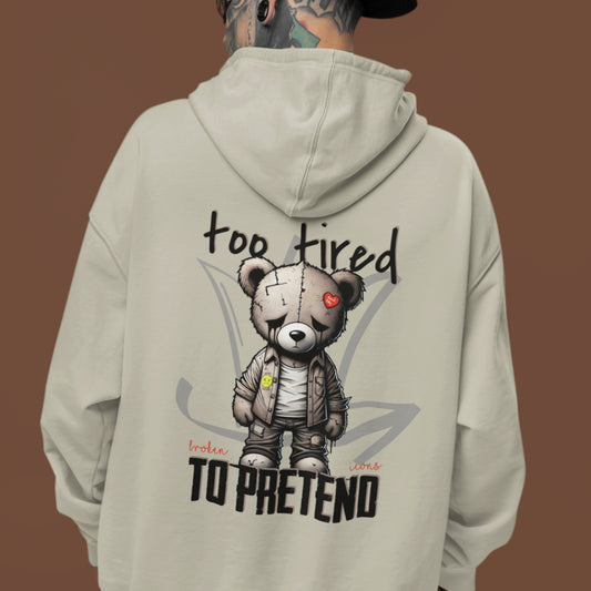 Too tired - Organic Heavy Oversized Unisex Hoodie