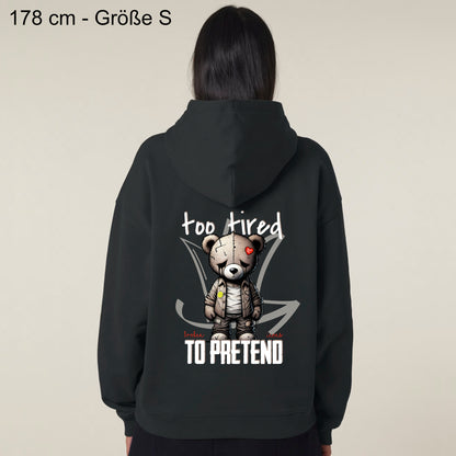 Too tired - Organic Heavy Oversized Unisex Hoodie