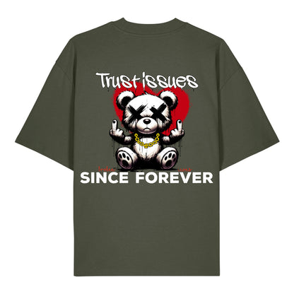 Trust Issues - Organic Heavy Oversized Unisex Shirt Khaki