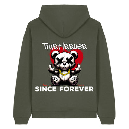 Trust Issues - Organic Heavy Oversized Unisex Hoodie Khaki
