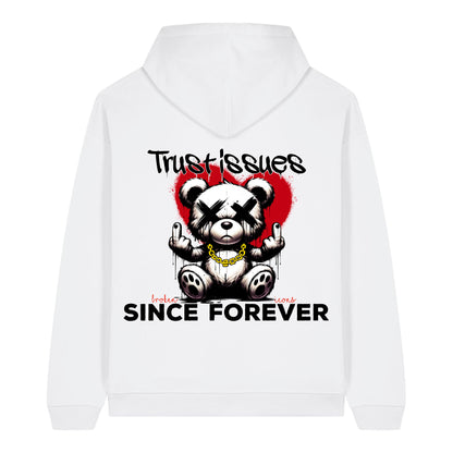 Trust Issues - Organic Heavy Oversized Unisex Hoodie White